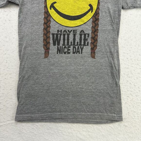 Willie Nelson Shirt Womens XS Gray Have A Willie Nice Day Short Sleeve Music - Picture 4 of 12